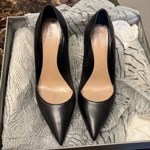 Alexander McQueen Black Leather Heels